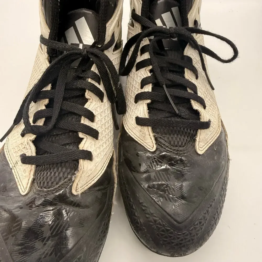 Adidas Sz 9 Men Freak Mid Football Cleats Black White